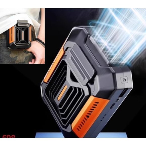 Other - New! Portable Waist Fan Clip On Fan, Rechargeable Shirt Fan with LED Light